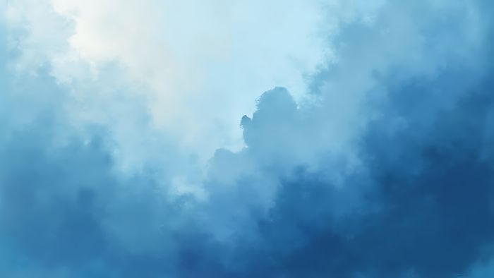 تصویر آسمان آبی فانتزی